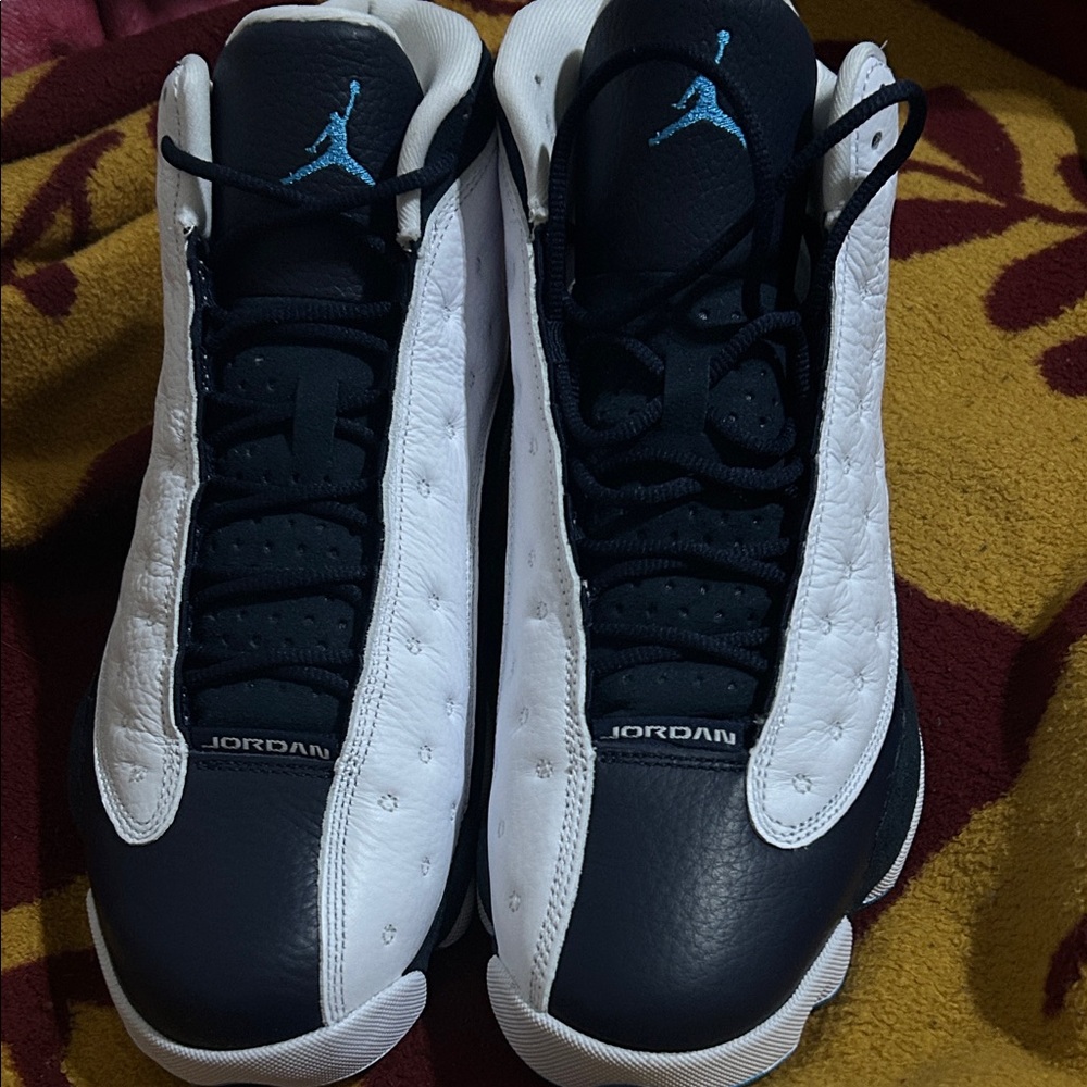 Air Jordan’s 13 retro - Jordan Sneakers in Black and White with Blue Accents